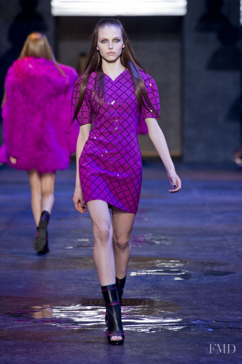 Karlina Caune featured in  the Versus fashion show for Autumn/Winter 2012