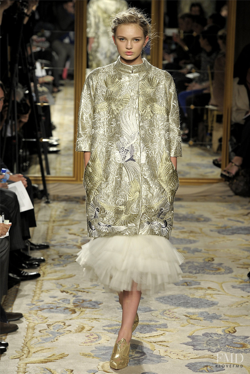 Romee Strijd featured in  the Marchesa fashion show for Autumn/Winter 2012