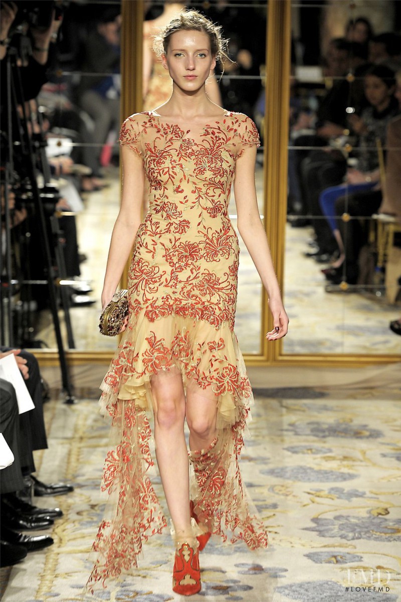 Iris Egbers featured in  the Marchesa fashion show for Autumn/Winter 2012
