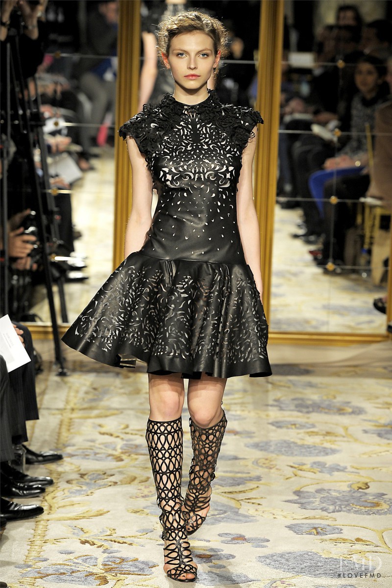 Karlina Caune featured in  the Marchesa fashion show for Autumn/Winter 2012