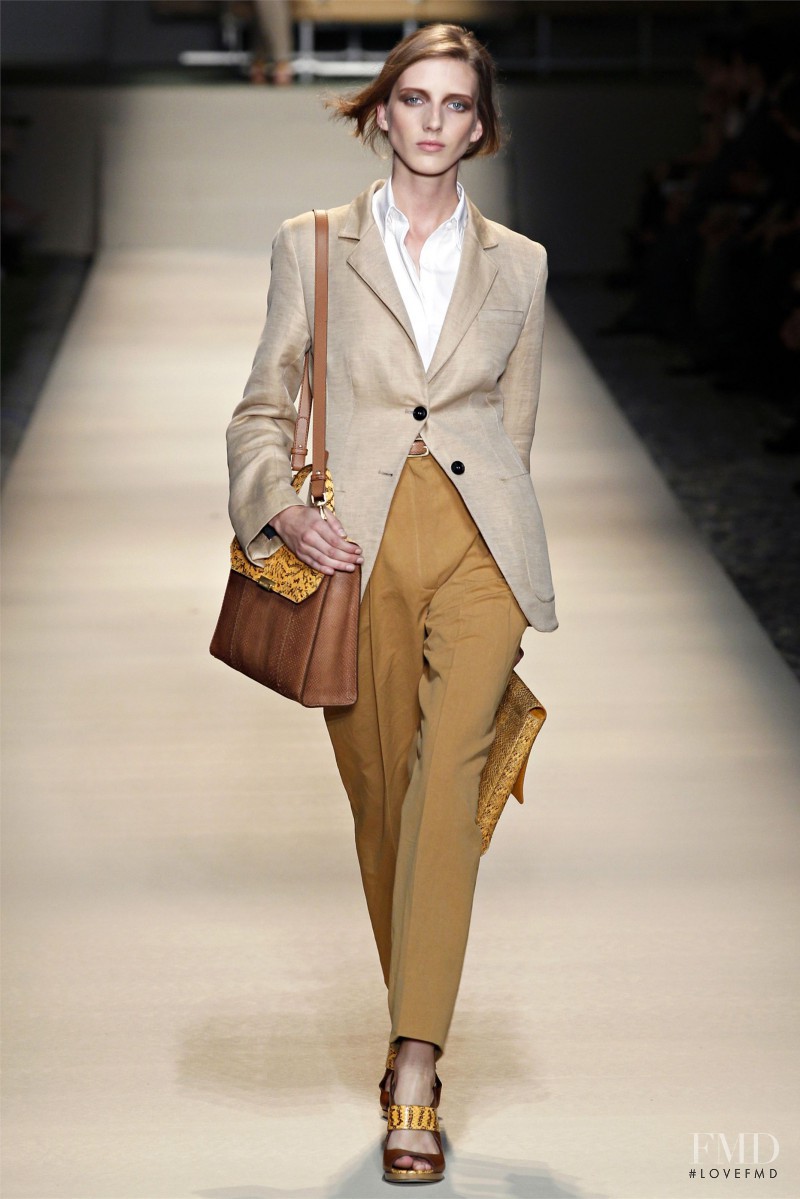 Iris Egbers featured in  the Trussardi 1911 fashion show for Spring/Summer 2012