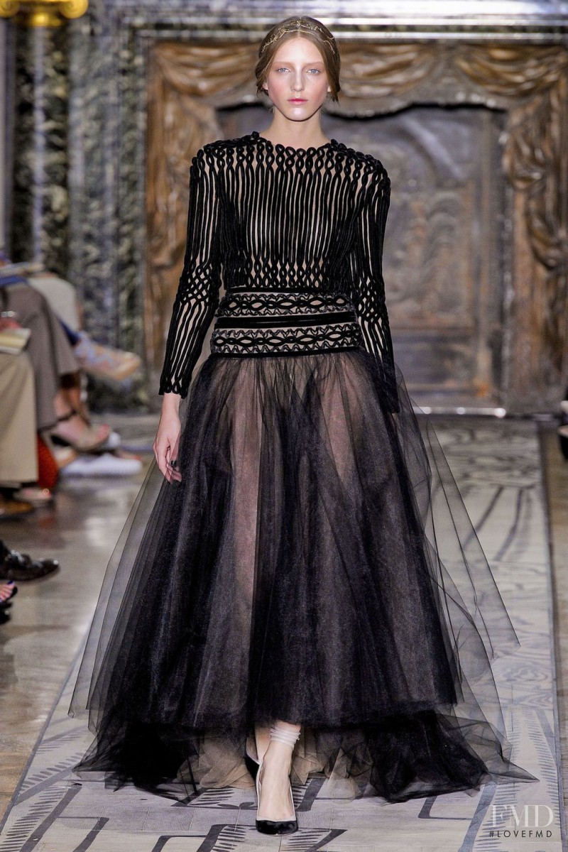Iris Egbers featured in  the Valentino Couture fashion show for Autumn/Winter 2011