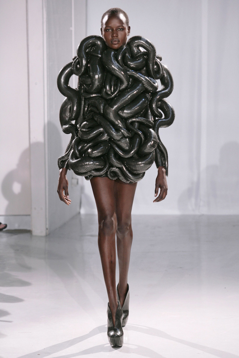 Ajak Deng featured in  the Iris Van Herpen fashion show for Autumn/Winter 2011