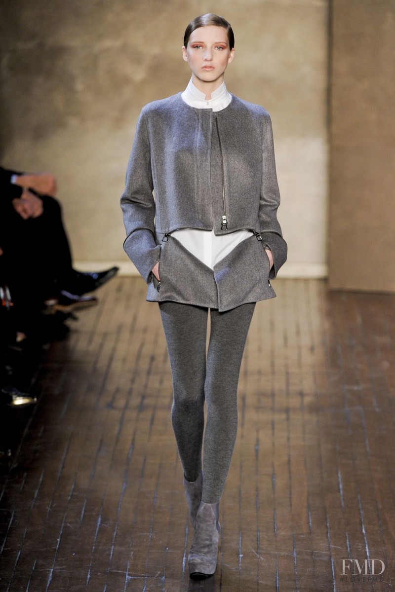 Iris Egbers featured in  the Akris fashion show for Autumn/Winter 2011