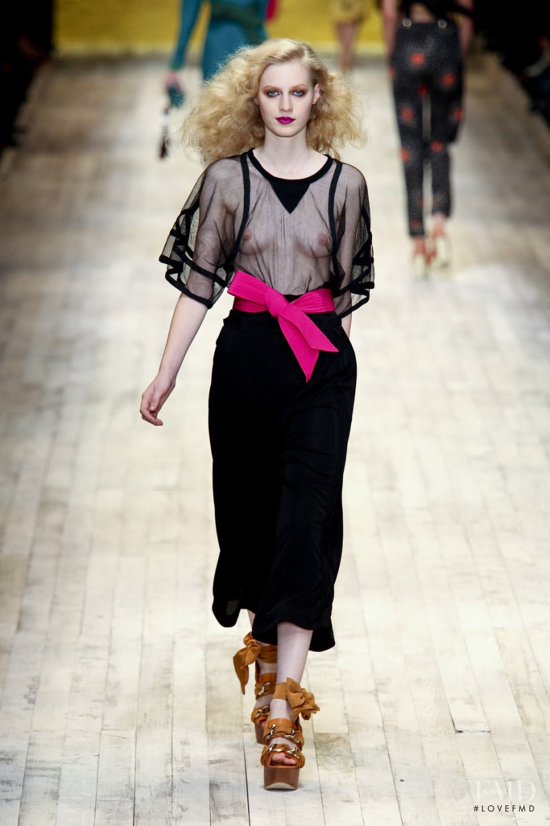 Julia Nobis featured in  the Sonia Rykiel fashion show for Spring/Summer 2011