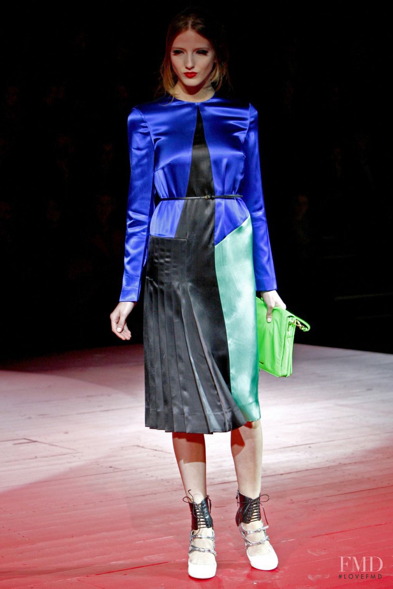 Iris Egbers featured in  the Miu Miu fashion show for Spring/Summer 2011