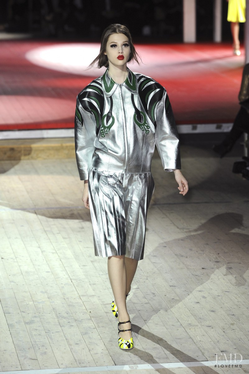 Lindsey Wixson featured in  the Miu Miu fashion show for Spring/Summer 2011