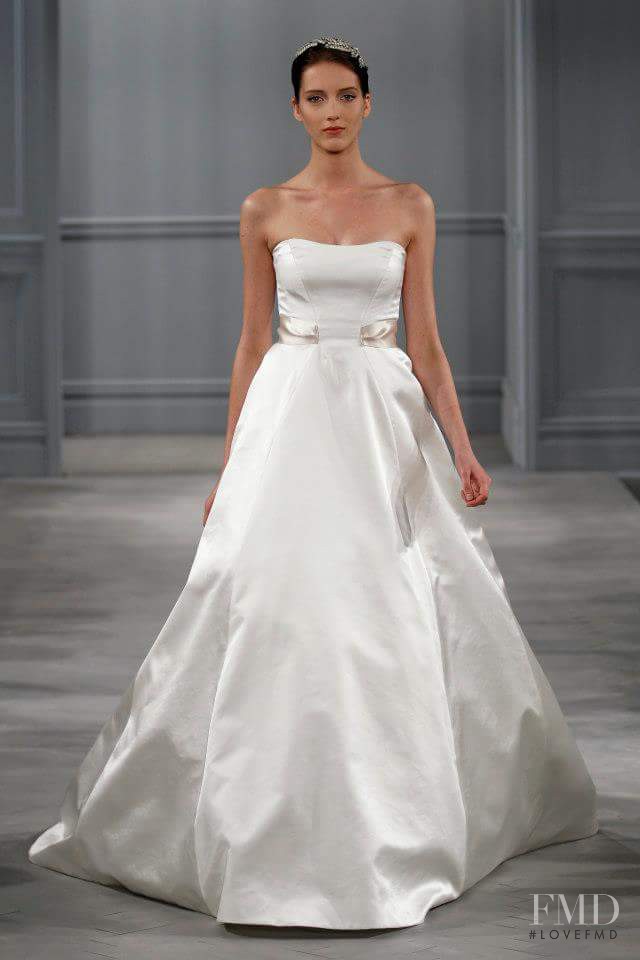 Iris Egbers featured in  the Monique Lhuillier Bridal fashion show for Spring/Summer 2014