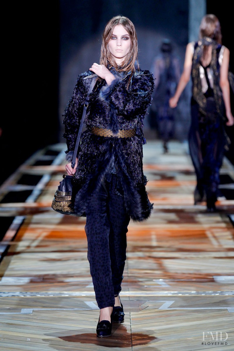 Julija Steponaviciute featured in  the Roberto Cavalli fashion show for Autumn/Winter 2011
