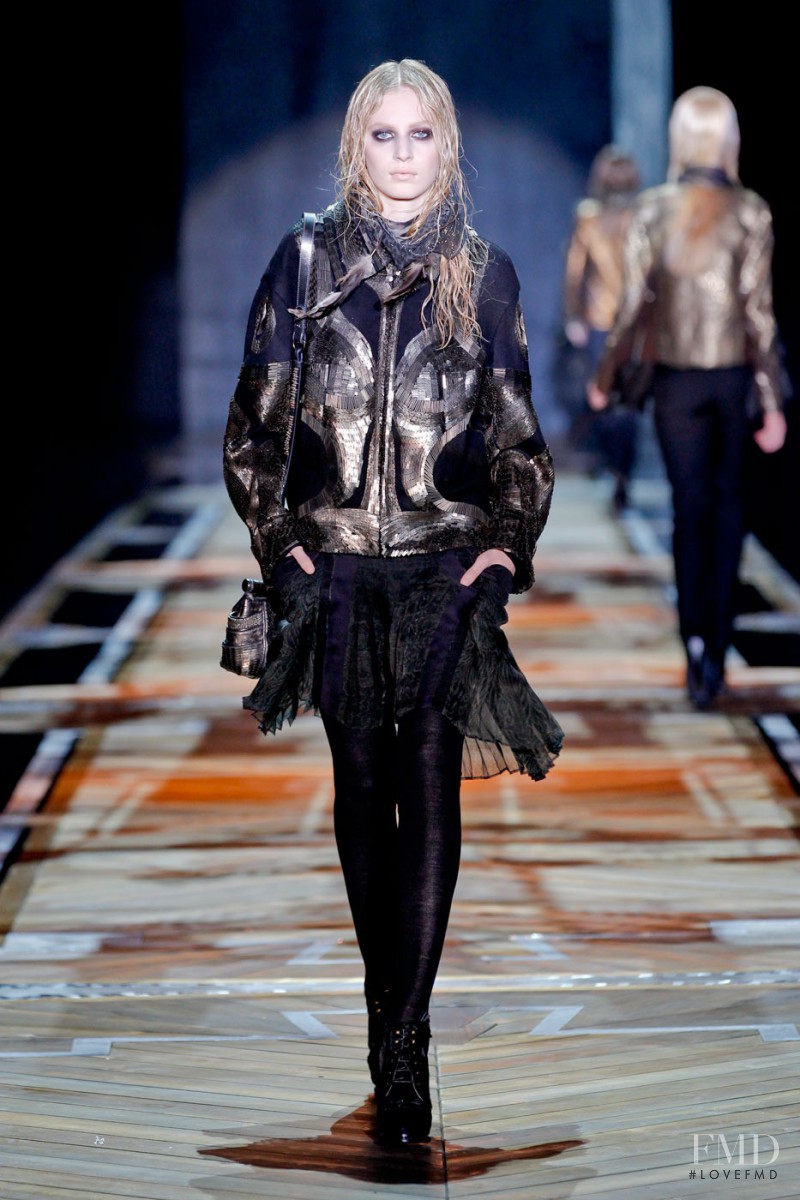 Julia Nobis featured in  the Roberto Cavalli fashion show for Autumn/Winter 2011
