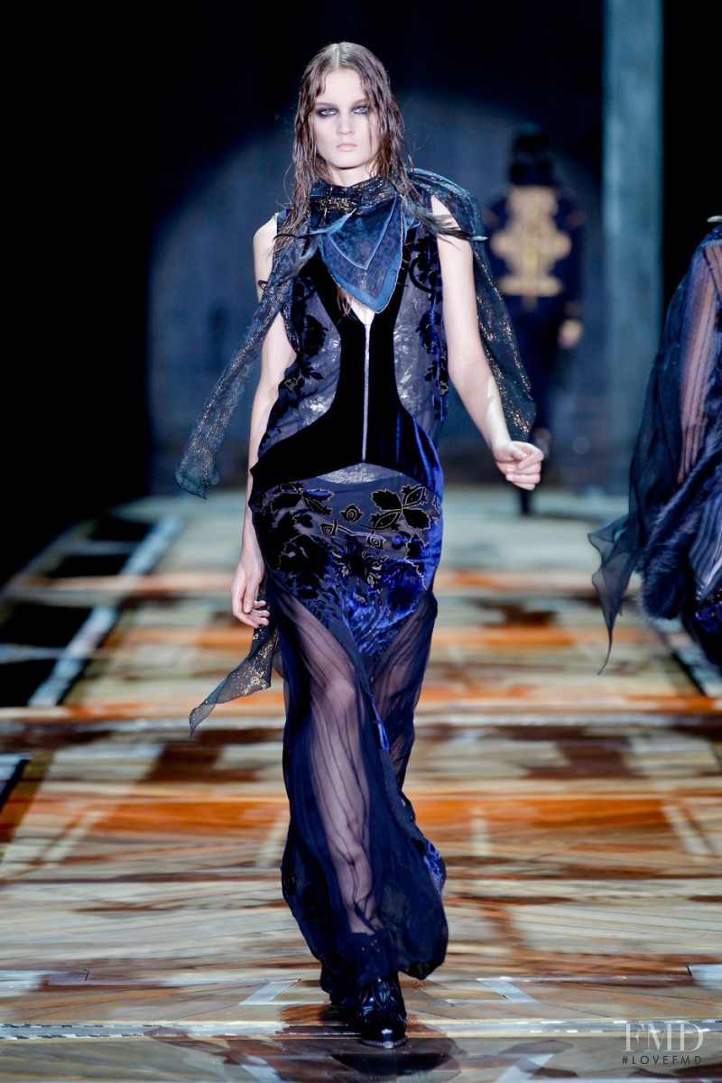 Kirsi Pyrhonen featured in  the Roberto Cavalli fashion show for Autumn/Winter 2011