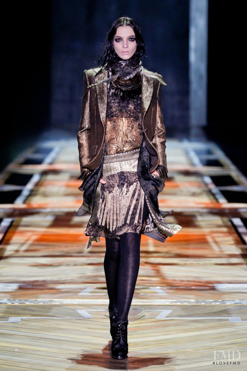 Mariacarla Boscono featured in  the Roberto Cavalli fashion show for Autumn/Winter 2011