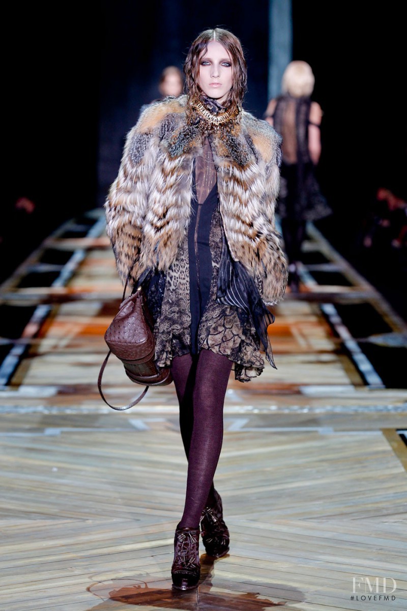 Iris Egbers featured in  the Roberto Cavalli fashion show for Autumn/Winter 2011