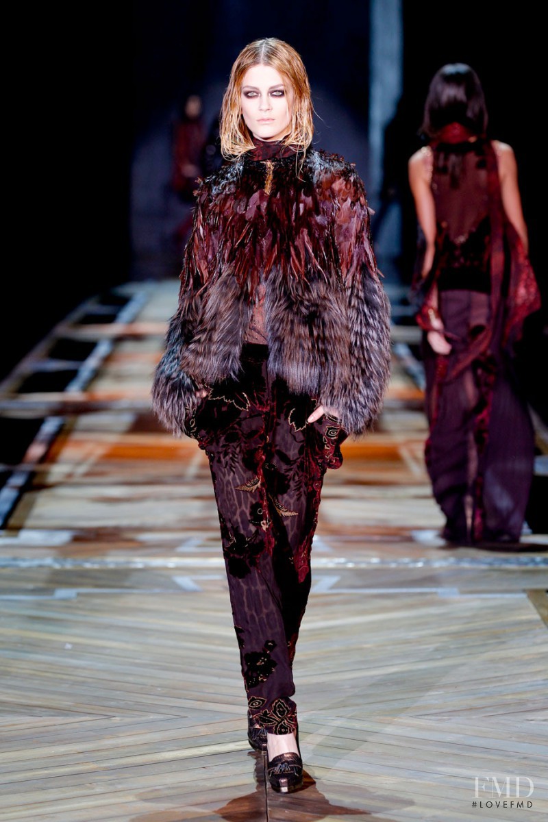 Marlena Szoka featured in  the Roberto Cavalli fashion show for Autumn/Winter 2011