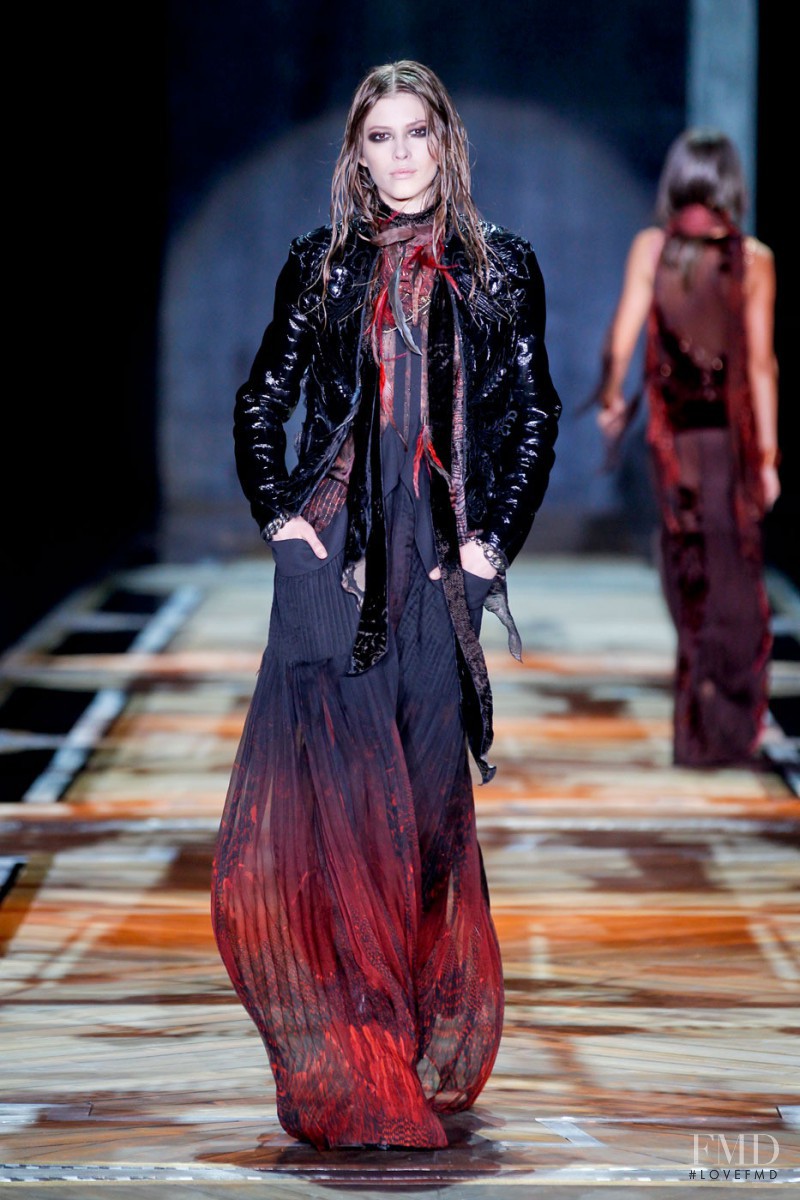 Yulia Kharlapanova featured in  the Roberto Cavalli fashion show for Autumn/Winter 2011