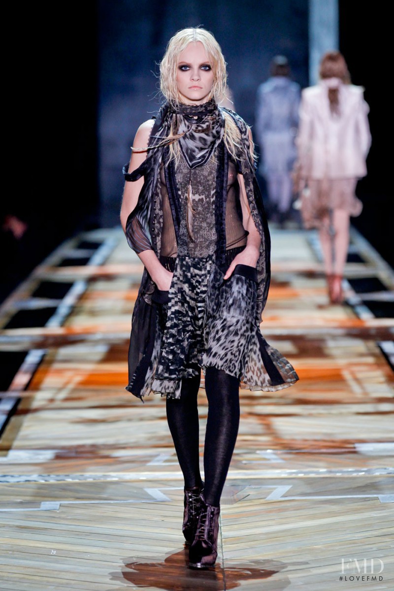 Ginta Lapina featured in  the Roberto Cavalli fashion show for Autumn/Winter 2011