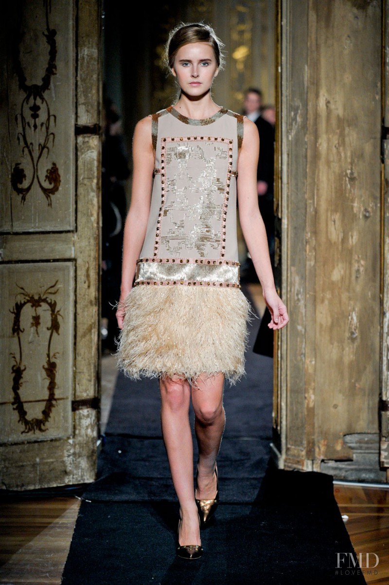 Lisanne de Jong featured in  the Aquilano.Rimondi fashion show for Autumn/Winter 2011