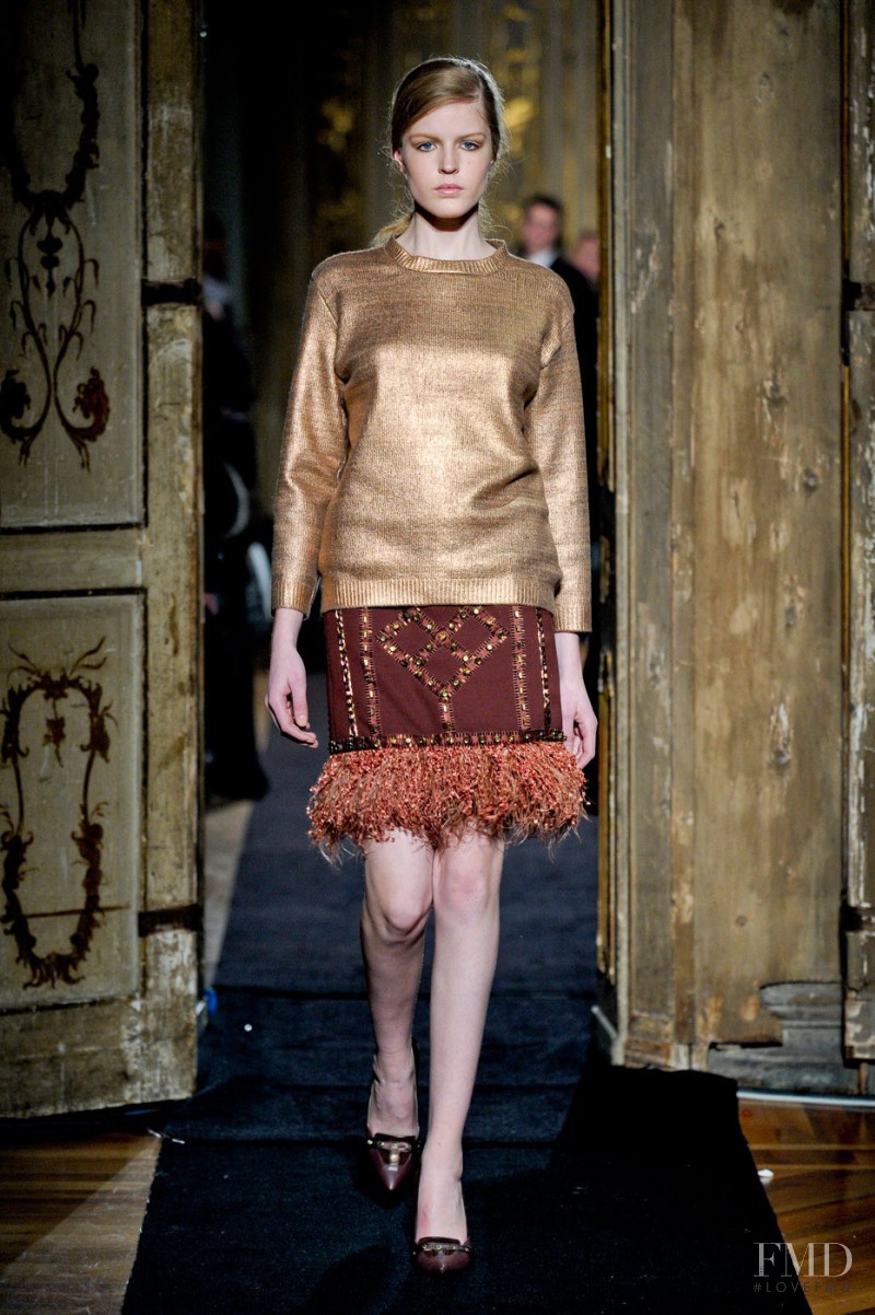 Linnea Regnander featured in  the Aquilano.Rimondi fashion show for Autumn/Winter 2011