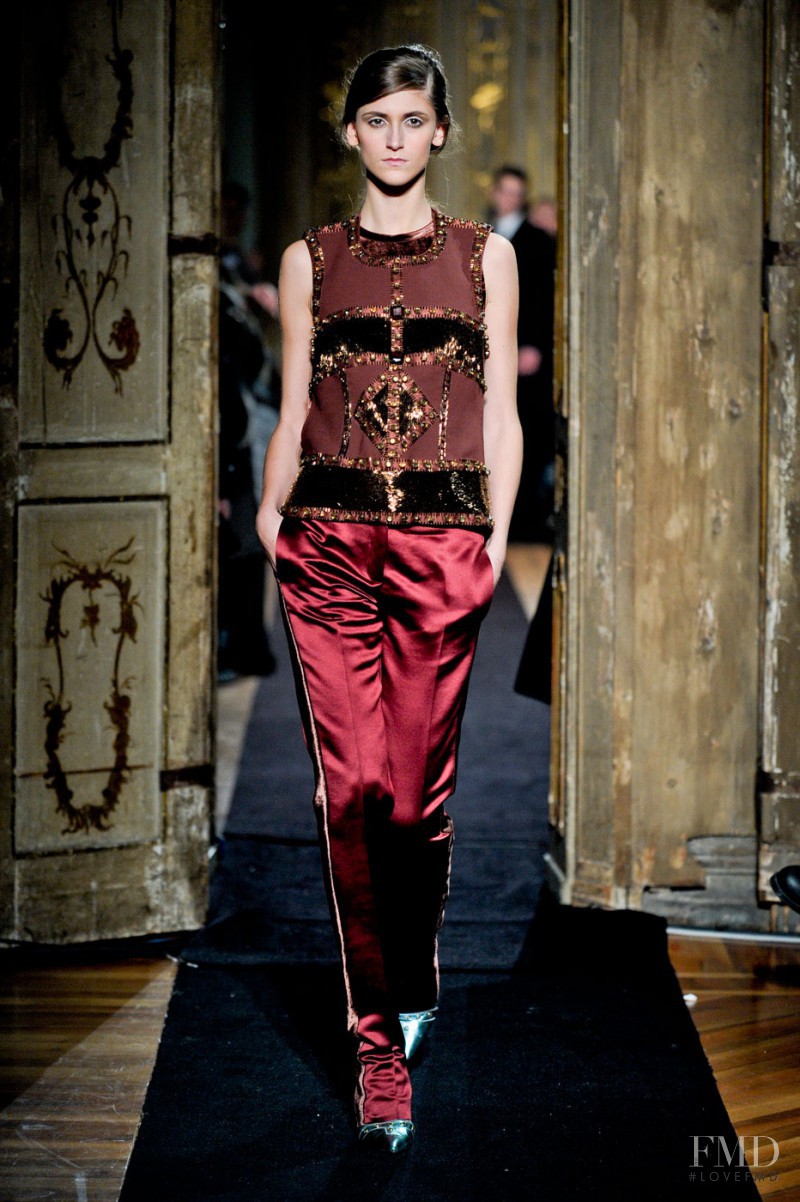 Daiane Conterato featured in  the Aquilano.Rimondi fashion show for Autumn/Winter 2011