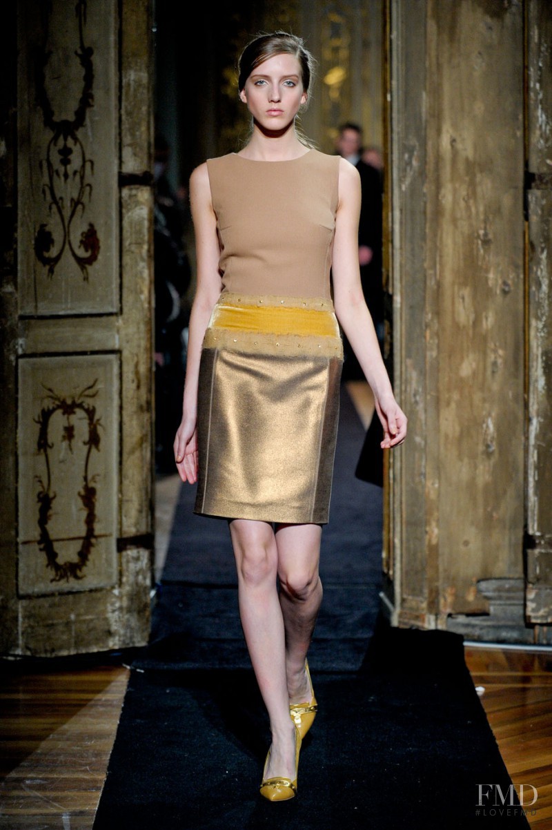 Iris Egbers featured in  the Aquilano.Rimondi fashion show for Autumn/Winter 2011