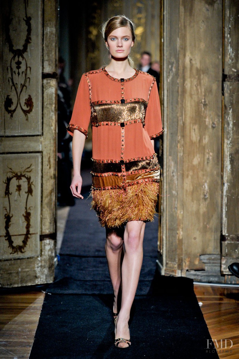 Constance Jablonski featured in  the Aquilano.Rimondi fashion show for Autumn/Winter 2011