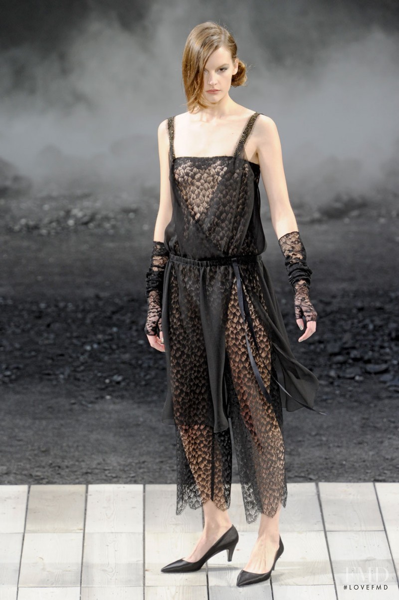 Sara Blomqvist featured in  the Chanel fashion show for Autumn/Winter 2011