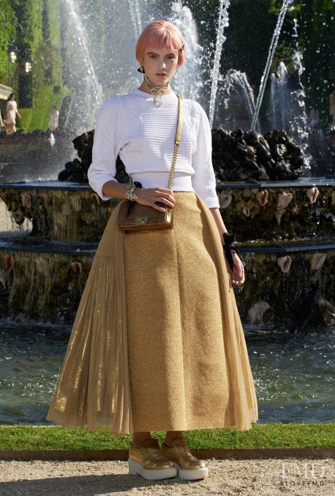 Montana Cox featured in  the Chanel fashion show for Resort 2013