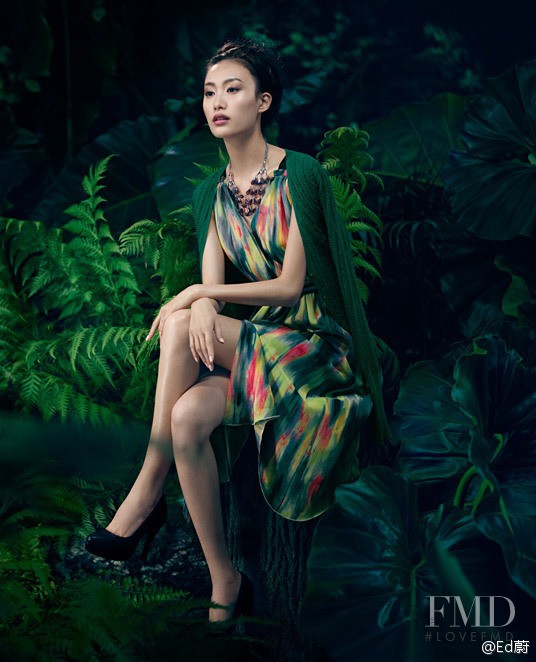 Shu Pei featured in  the Vera Wang advertisement for Spring/Summer 2013