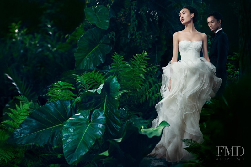 Shu Pei featured in  the Vera Wang advertisement for Spring/Summer 2013