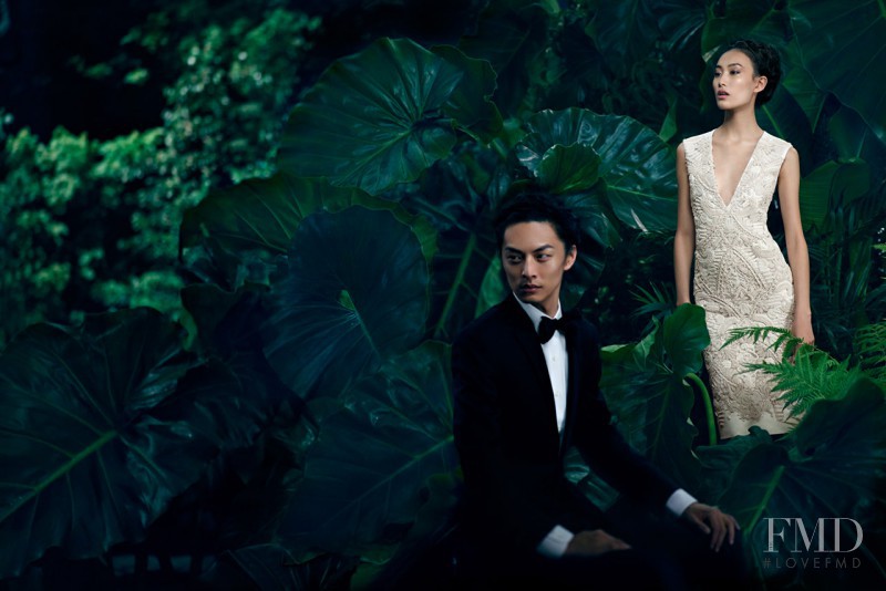 Shu Pei featured in  the Vera Wang advertisement for Spring/Summer 2013