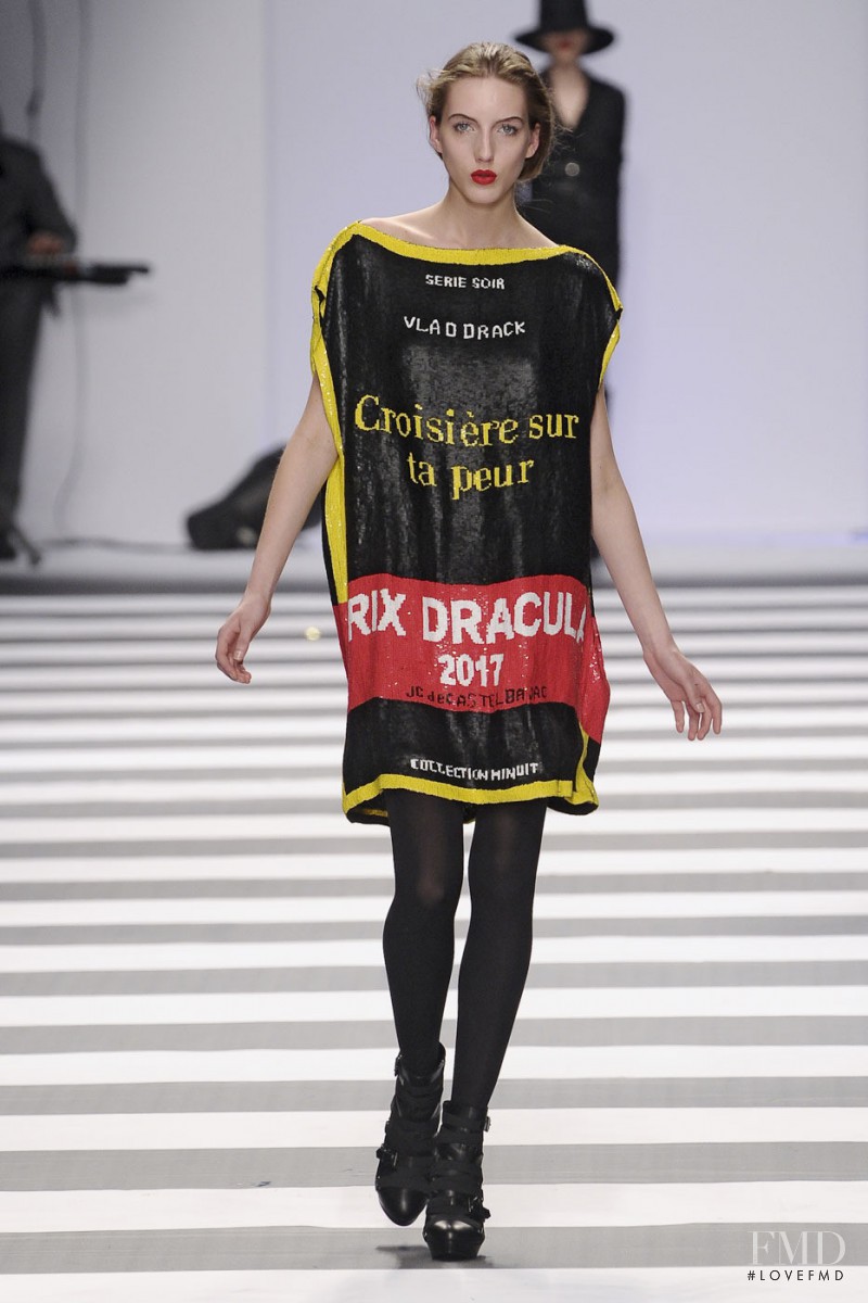 Iris Egbers featured in  the Jean-Charles De Castelbajac fashion show for Autumn/Winter 2011