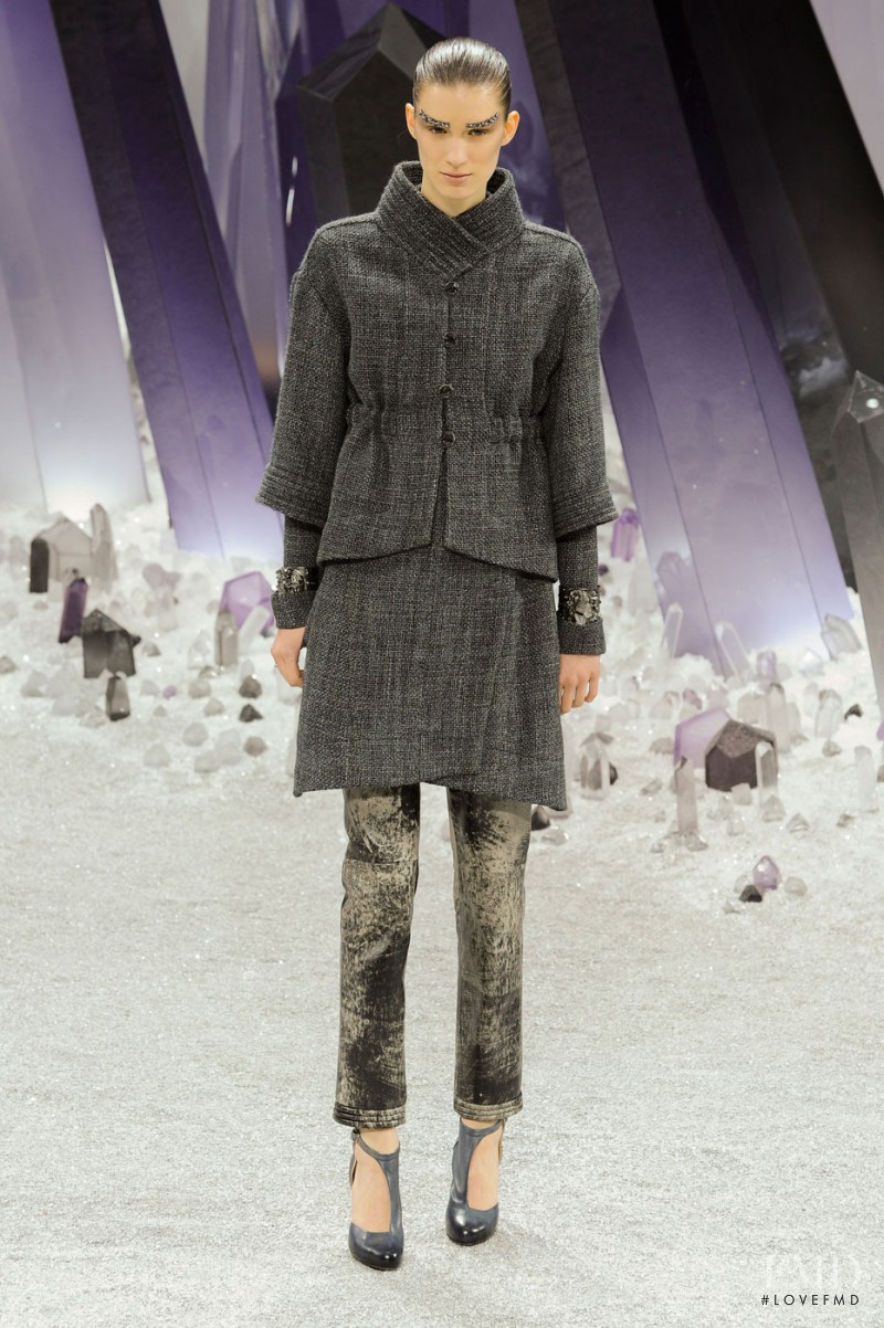 Aymeline Valade featured in  the Chanel fashion show for Autumn/Winter 2012