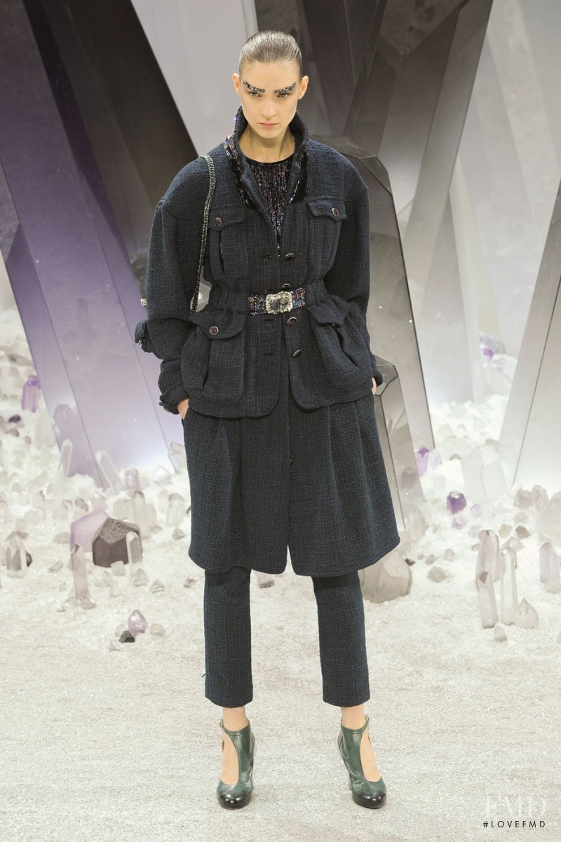 Kati Nescher featured in  the Chanel fashion show for Autumn/Winter 2012