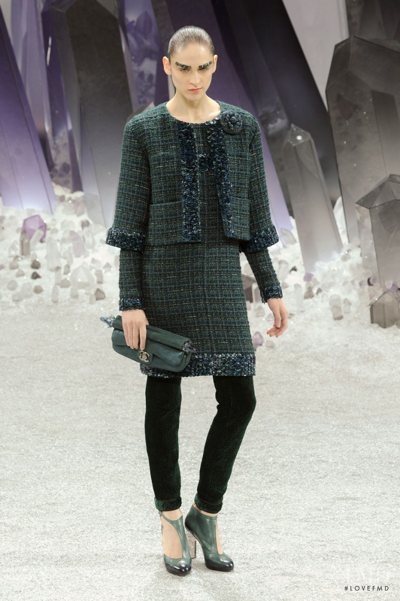 Lida Fox featured in  the Chanel fashion show for Autumn/Winter 2012
