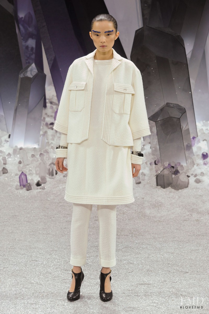 Xiao Wen Ju featured in  the Chanel fashion show for Autumn/Winter 2012