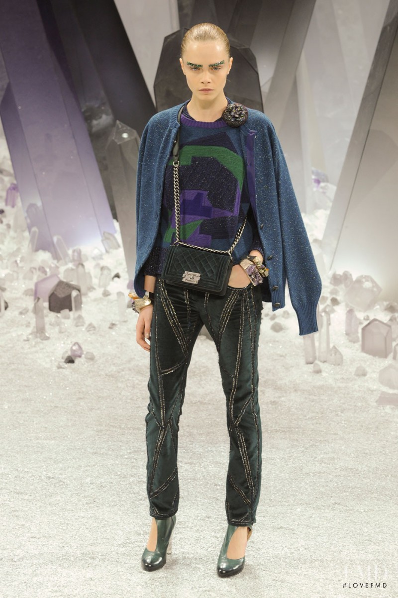 Cara Delevingne featured in  the Chanel fashion show for Autumn/Winter 2012