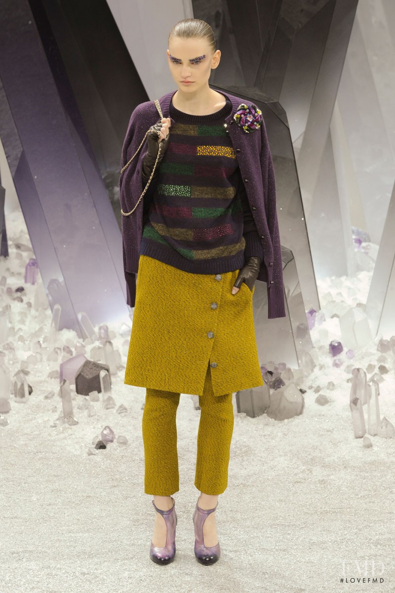 Joanna Koltuniak featured in  the Chanel fashion show for Autumn/Winter 2012