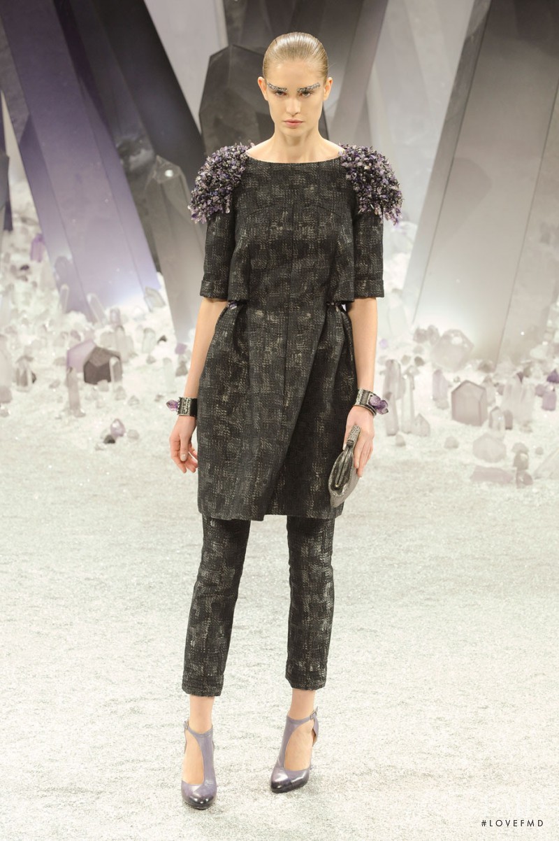 Nadja Bender featured in  the Chanel fashion show for Autumn/Winter 2012
