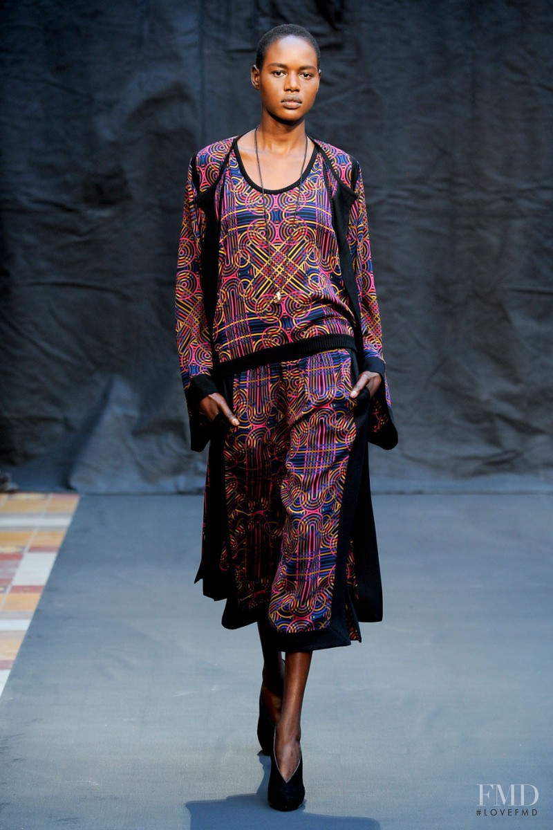 Ajak Deng featured in  the Hermès fashion show for Autumn/Winter 2012