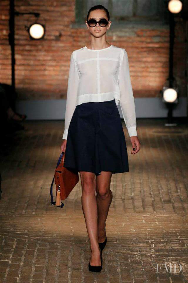 Zhenya Katava featured in  the Yigal Azrouel fashion show for Spring/Summer 2012