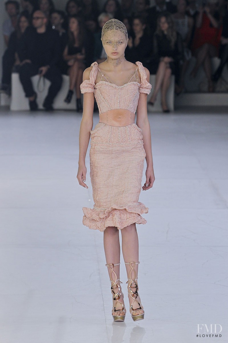 Romee Strijd featured in  the Alexander McQueen fashion show for Spring/Summer 2012
