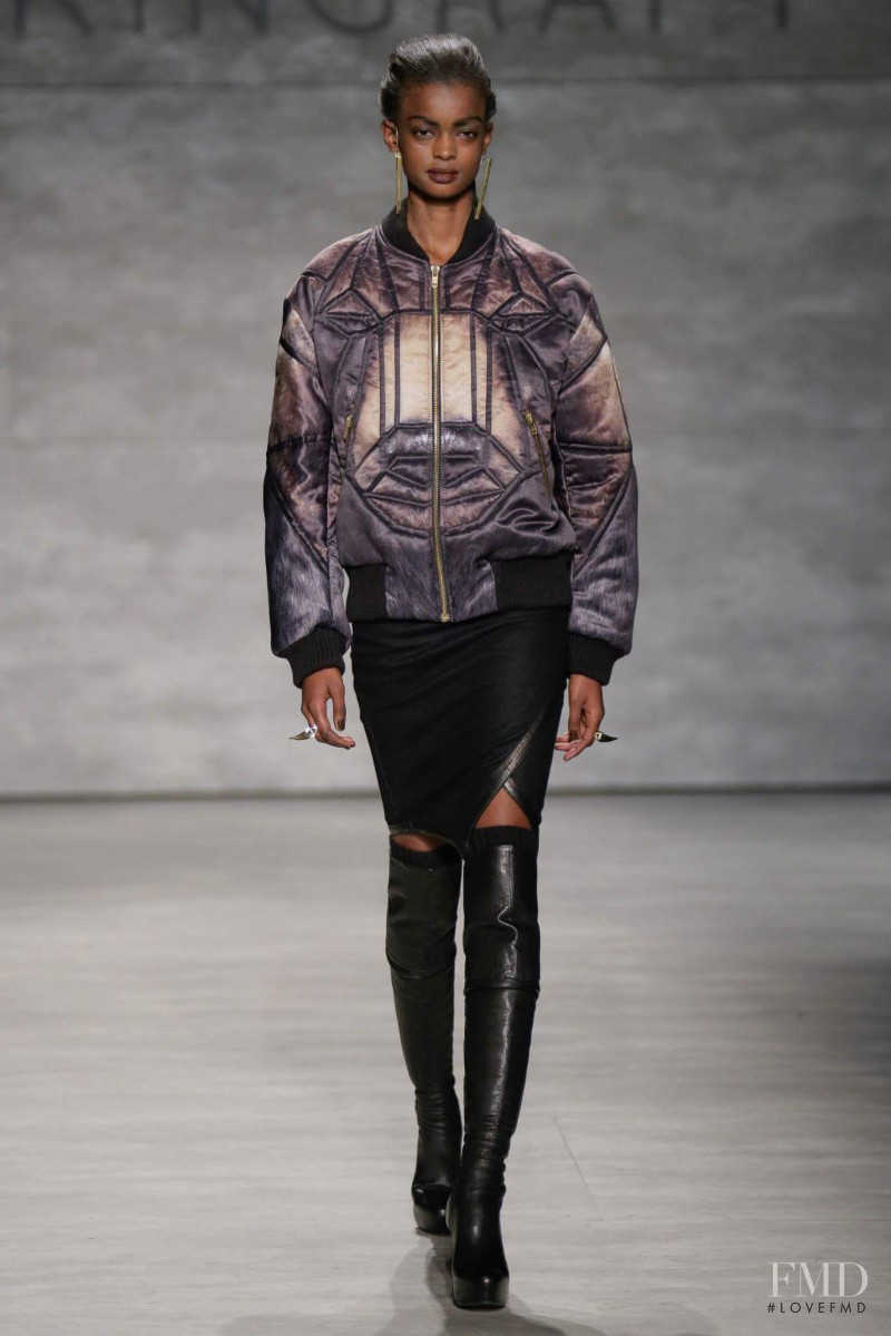 Adau Mornyang featured in  the Skingraft fashion show for Autumn/Winter 2014