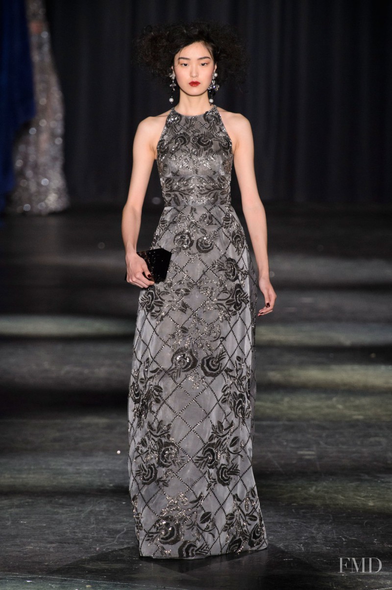 Yue Han featured in  the Naeem Khan fashion show for Autumn/Winter 2016