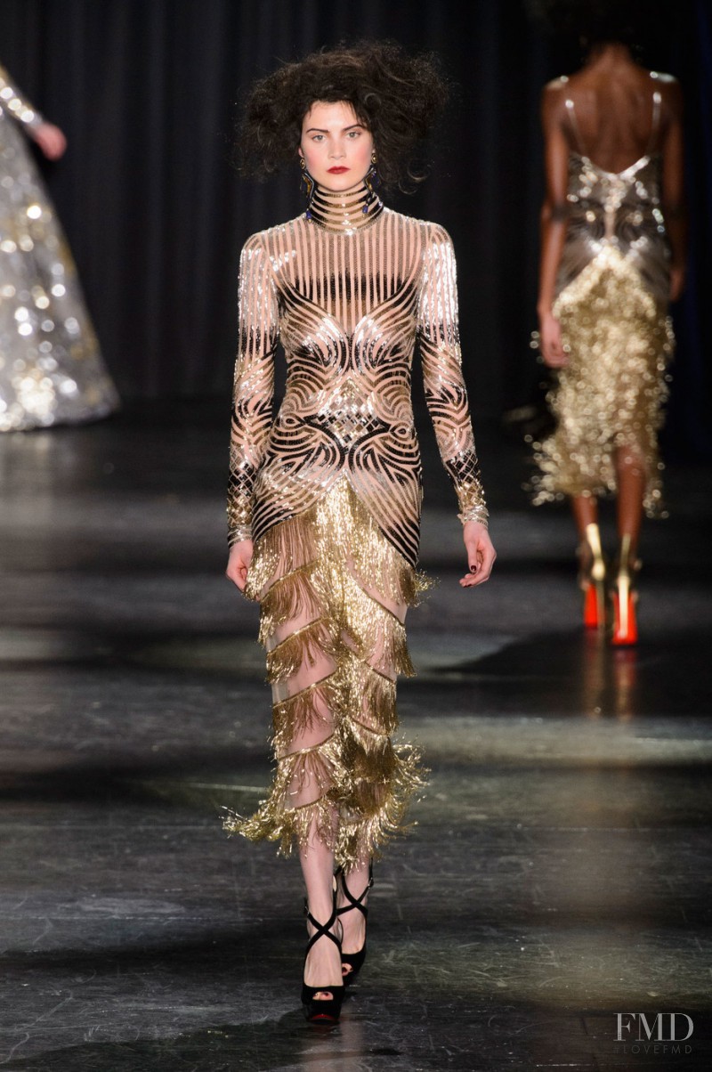 Kim Valerie Jaspers featured in  the Naeem Khan fashion show for Autumn/Winter 2016