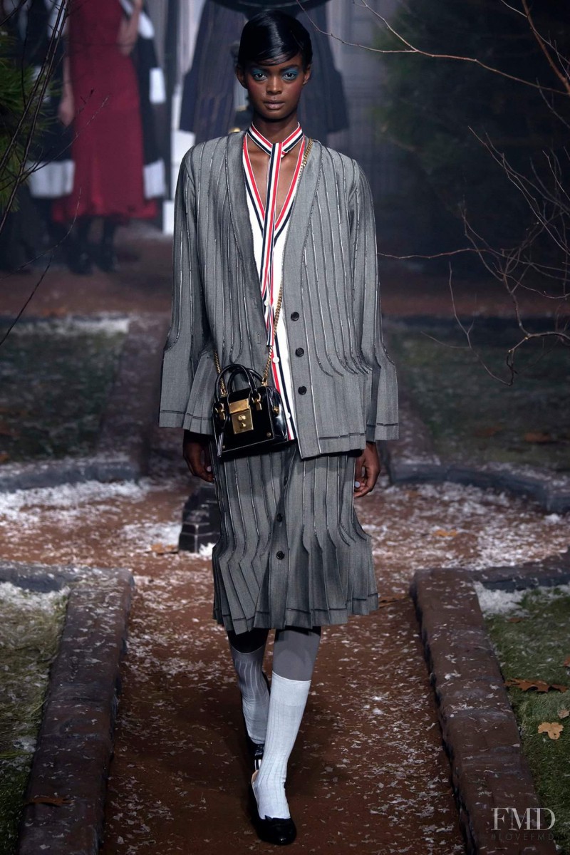 Adau Mornyang featured in  the Thom Browne fashion show for Autumn/Winter 2016