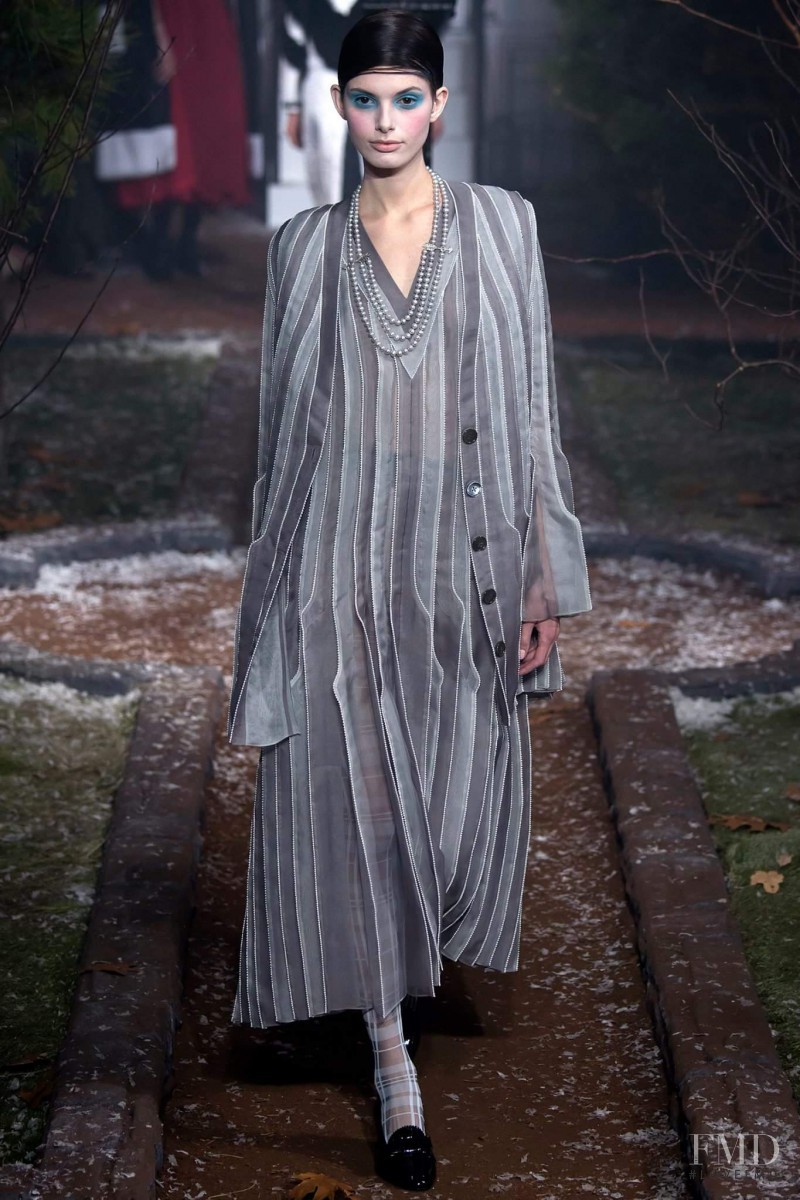 Giulia Manini featured in  the Thom Browne fashion show for Autumn/Winter 2016