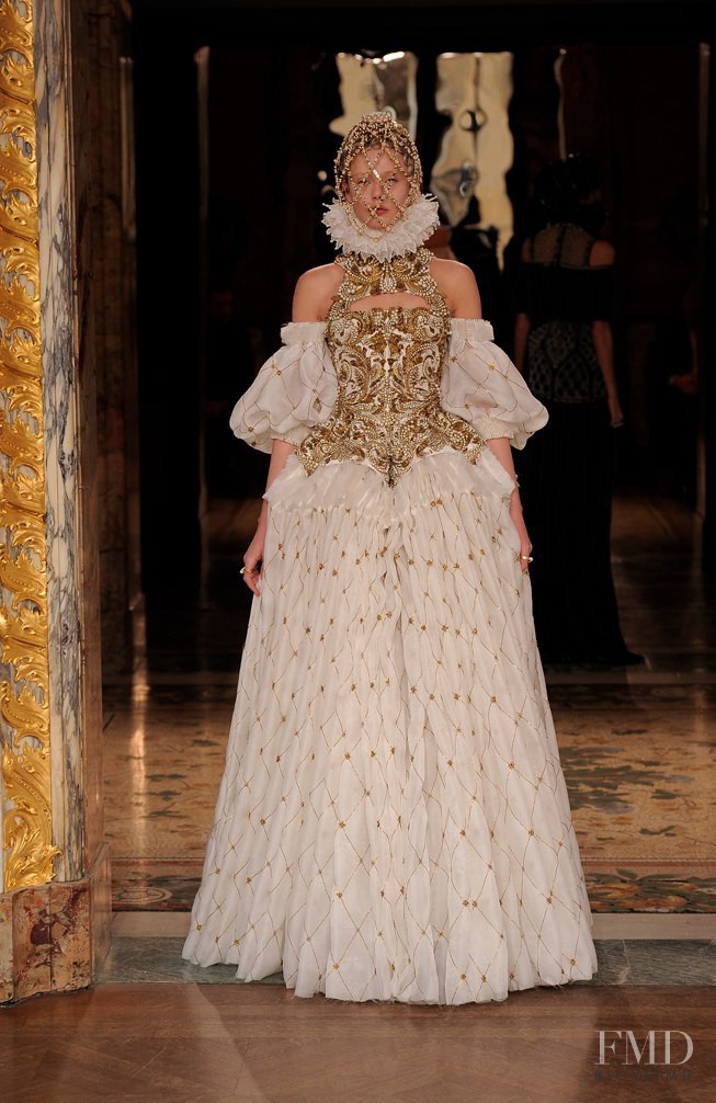 Frida Gustavsson featured in  the Alexander McQueen fashion show for Autumn/Winter 2013