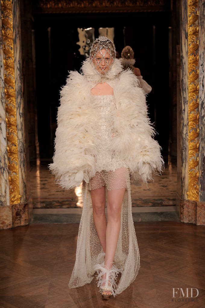 Vanessa Axente featured in  the Alexander McQueen fashion show for Autumn/Winter 2013