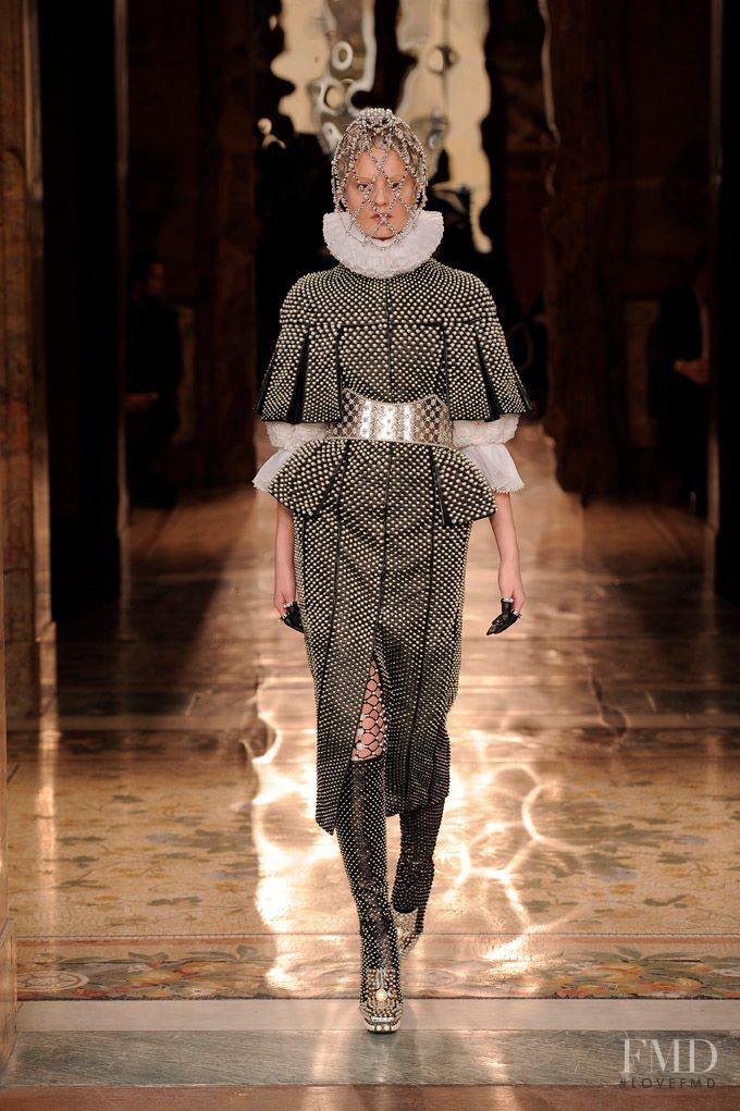 Tilda Lindstam featured in  the Alexander McQueen fashion show for Autumn/Winter 2013