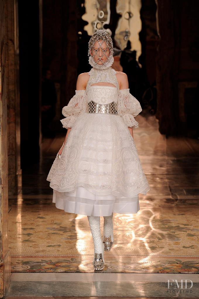 Katerina Ryabinkina featured in  the Alexander McQueen fashion show for Autumn/Winter 2013